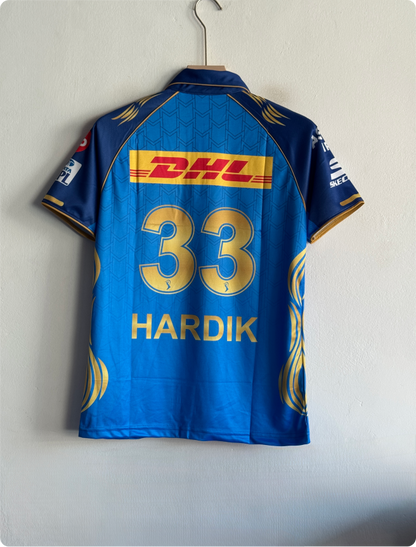 MUMBAI INDIANS 2026 KIT HARDIK POLO EMBROIDERY PREMIUM