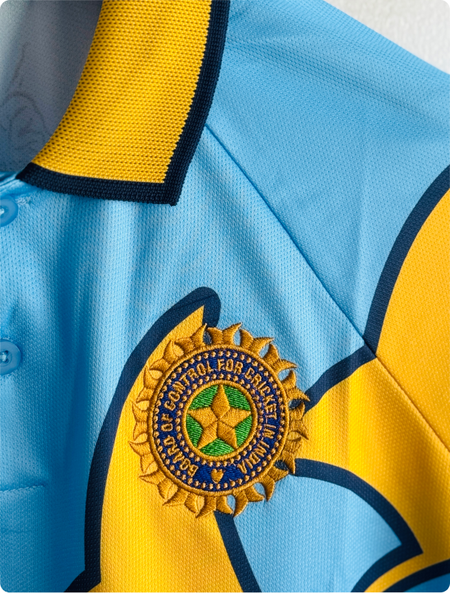 INDIA 1999 WORLD CUP KIT TENDULKAR POLO EMBROIDERY PREMIUM