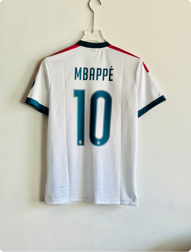 REAL MADRID 26-27 HOME KIT MBAPPE EMBROIDERY PREMIUM